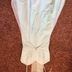 Pastel blue bridesmaid dress